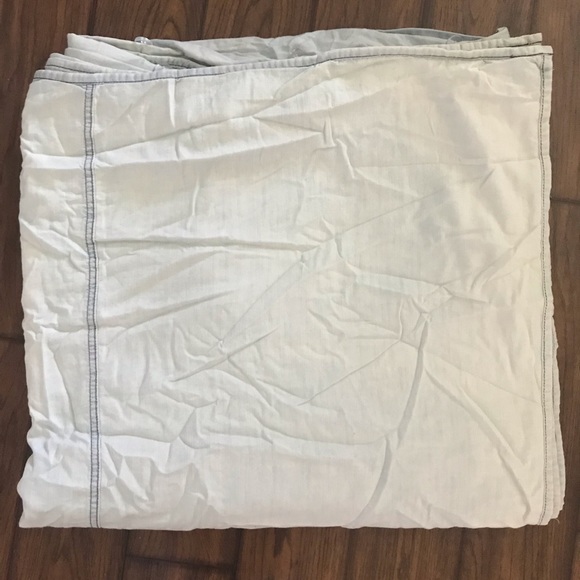 Pottery Barn Bedding Chambray Duvet Light Blue Fq Poshmark
